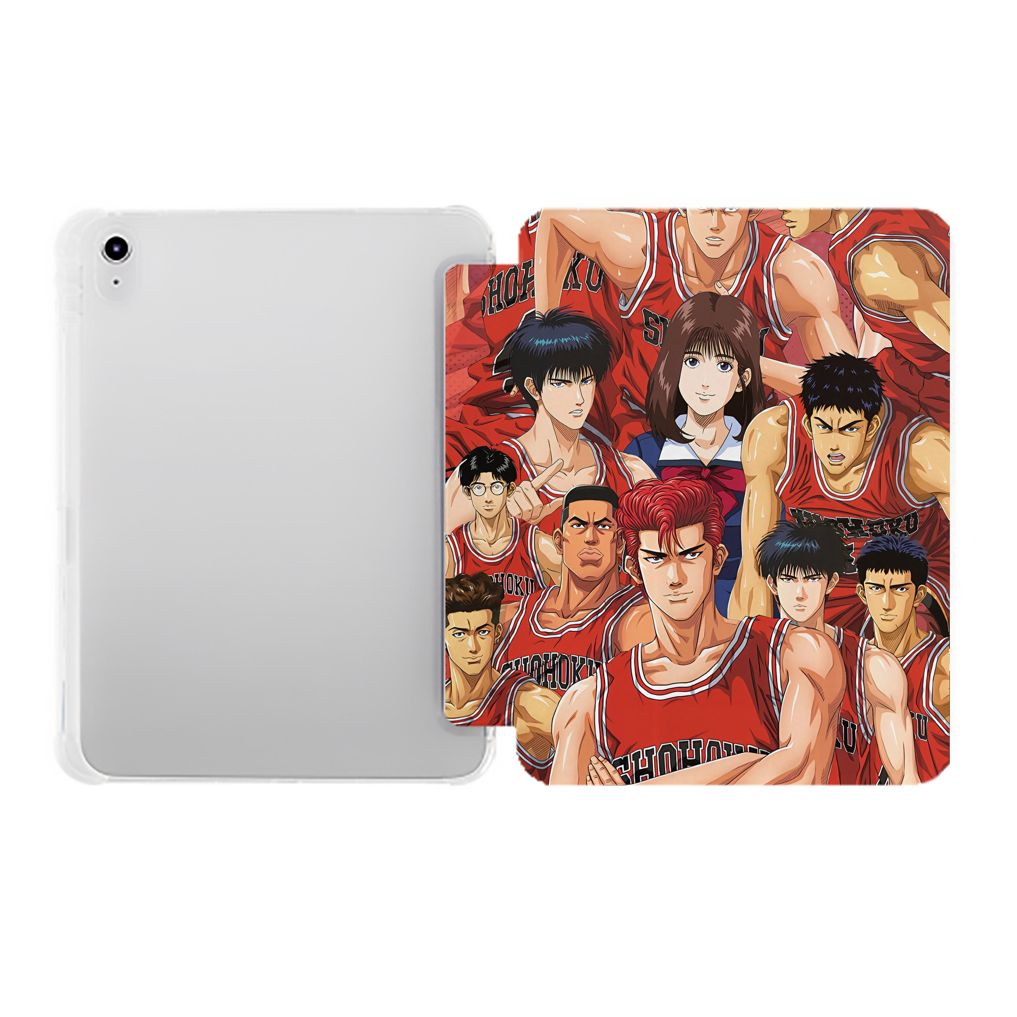 （画像用） SLAM DUNK／スラムダンク IPad ケース ペン収納付き 三つ折りスタンド PUレザー×シリコン 対応機種9.5/10.5/10.9インチ